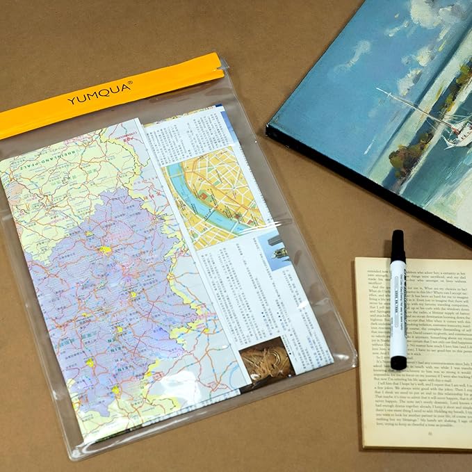 Waterproof Bags Large Size 3 Pack, Clear Watertight Pouch Holder for Document Map Camera Mobile Phone Car Key, fits Kayaking Boating Hiking Water Sports