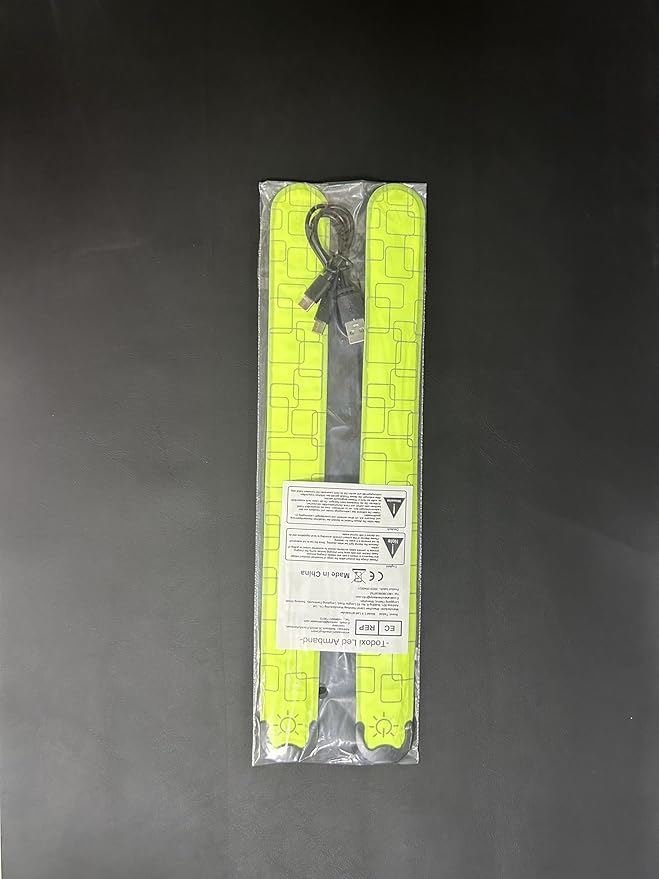 2 Pack LED Armband - Rechargeable Running Lights with Reflective Gear, High Visibility LED Wristband Lights