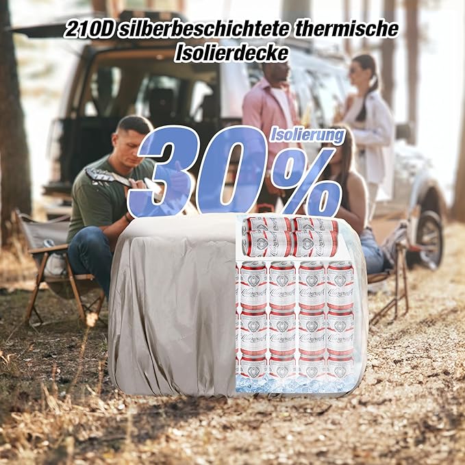 Insulated Cooler Bag 48/75 Cans, Soft Sided Portable Lunch Bag Coolers w/Zippered Top, Leak Proof PVC Interlayer, 5-Layer Insulation Large Ice Chest Bag for Travel, Camping, Beach, Picnic