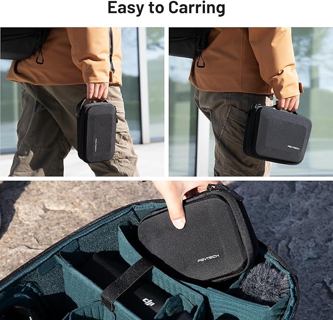 PGYTECH Camera Carrying Case, Storage Box Handbag for OSMO ACTION, DJI Pocket, Gopro Hero, DJI FPV Battery Carrying Bag for Mobile 3