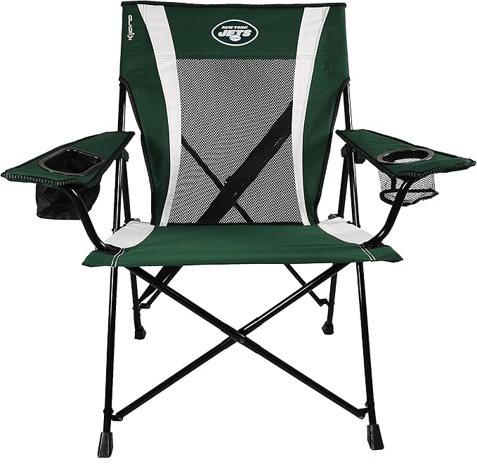 Kijaro Dual Lock Pro Sports Fan Folding Chair, 26" L x 35.5" W x 37" H, New York Jets