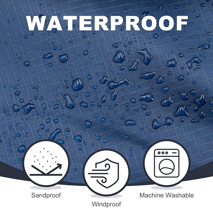 Fleece Waterproof Outdoor Blanket, Windproof Stadium Blanket for Camping, Picnics, and Sports Stay Dry and Comfortable 80"x58"