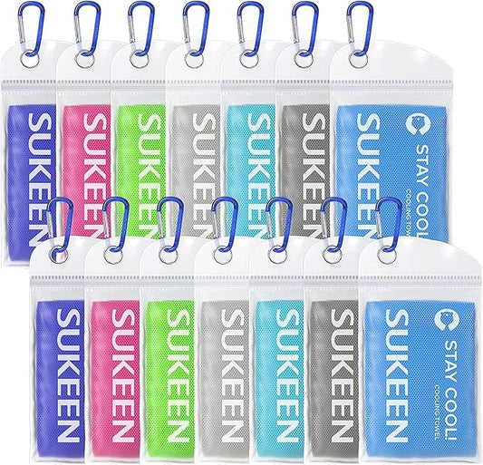 Sukeen Cooling Towel (40"x12") Bulk Ice Towel,Soft Breathable Chilly Towel,Microfiber Towel for Yoga,Sport,Running,Gym,Workout,Camping,Fitness,Workout & More Activities