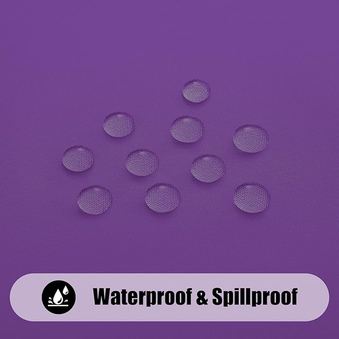 Smiry 2 Pack Rectangle Picnic Table Cloth, Waterproof Elastic Fitted Tablecloths, Washable Polyester Rectangular Patio Table Cover for Camping, Indoor and Outdoor (Purple, 30"x72")