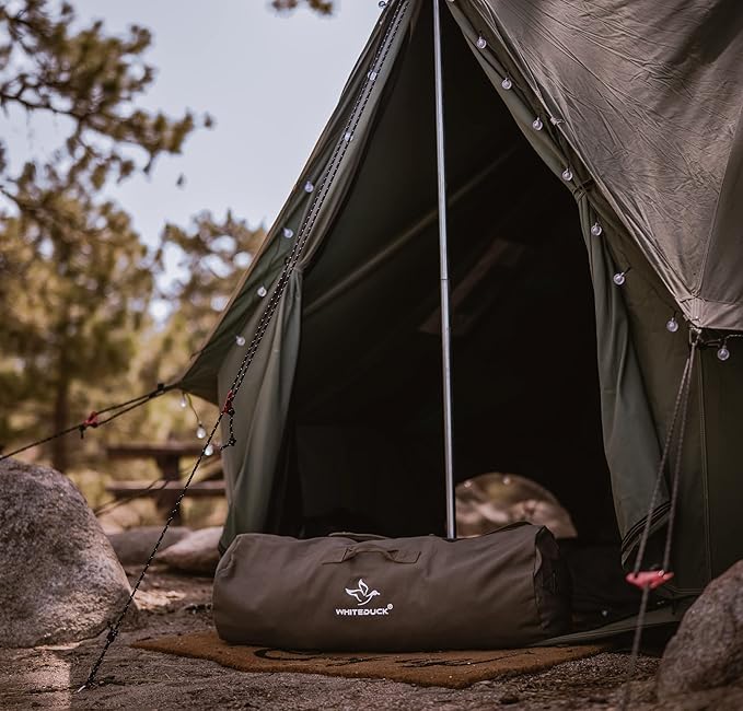 WHITEDUCK HOPLITE Heavy Duty Military Canvas Duffel Bag, Army Cargo Style, Foldable Tactical Outdoor Bag, Travel, Storage