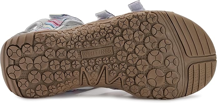 WHITIN Women’s Hiking Sandals with Arch Support | Adjustable Hook and Loop Straps | Durable Sport Sandals for Outdoor Adventure