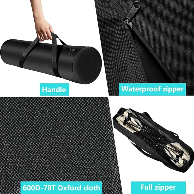 Kovshuiwe 39.3-Inch Camping Chair Storage Bag, Large Folding Chair Carry Bag Nylon Storage Tent Bag with Handle Strap for Travel Outdoor Camping Sports-39.3x7x7inch（Only Bag）