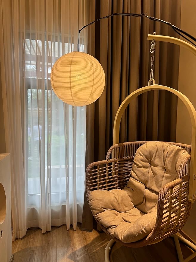 White Round paper lamp shade 50cm(19Inch) Chinses Lantern Pendant Lamp Shade,Large Foldable Lampshade