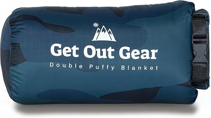 Down Camping Blanket - Puffy, Packable, Lightweight and Warm | Ideal for Outdoors, Travel, Stadium, Festivals, Beach, Hammock | 650 Fill Power Water-Resistant Backpacking Quilt