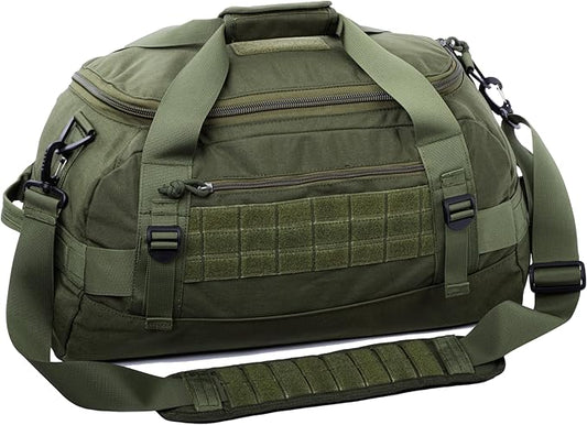 Tactical Duffle Bag MOLLE Gear Bag Carry on Travel Duffel Bag. Ideal for Hunting, Shooting Range, Law Enforcement, Camping, Travel. 35L