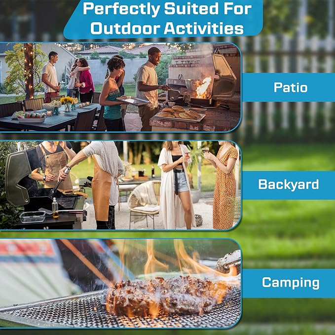 Deep Fryer with Double Burner Propane Stove Outdoor - 2-18QT Aluminum Pots & Frying Baskets- Perfect for fish fryers, Wings, Fries, Cajun Fry