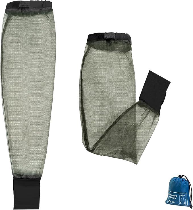 South to East Premium Mosquito Sleeves for Insect, Pack of 2, Fly & Bug Protection | No-See-Um Net for Camping, Hiking, Fishing, Gardening, Safari, Adjustablbe Arm Nettng for Adults, 1 Carrybag