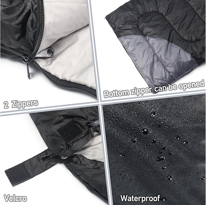 tuphen- Sleeping Bags for Adults Kids Boys Girls Backpacking Hiking Camping Microfiber Liner, Cold Warm Weather 4 Seasons Indoor Outdoor Use, Lightweight & Waterproof