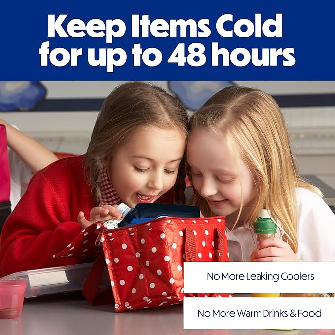 Cooler Shock Reusable Ice Packs for Cooler - Long Lasting Cold Freezer Packs for Coolers and Lunch Boxes - Cooler Ice Packs for Camping Gear, Fishing, Road Trips, Beach Must Haves