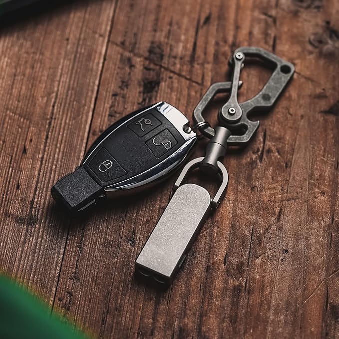 KeyUnity Titanium EDC Whistle Outdoor Emergency Whistle for Keychain, Comes with Necklace to Hang on Neck