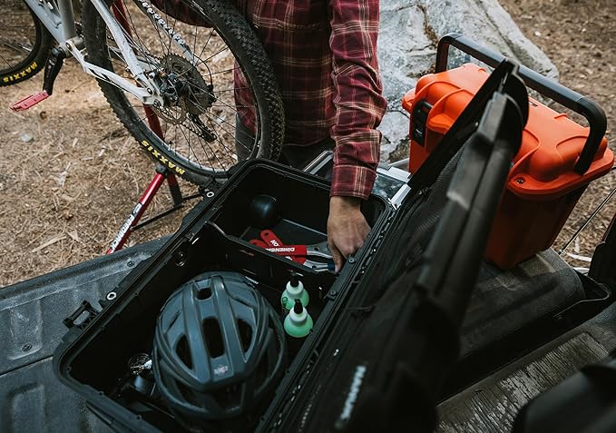 NANUK Trail 30 – 28.5L (7.5-Gallon) Waterproof Storage Box – Wheeled and Modular Cargo Case for Camping, Fishing, Hunting & Outdoor Storage - Dustproof and Impact Resistant (22" x 14" x 9") – Orange