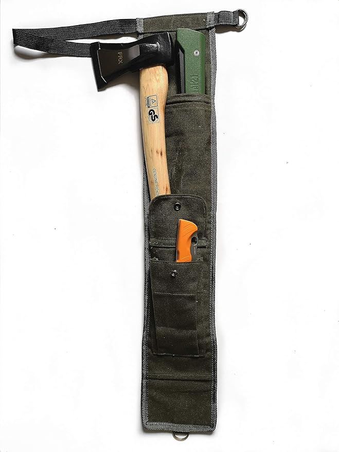 TIPU Axe and Saw Sling, Agawa Saw Bag, Bucksaw Bag, Canvas Sheath for BOREAL21 Folding Bow Saw