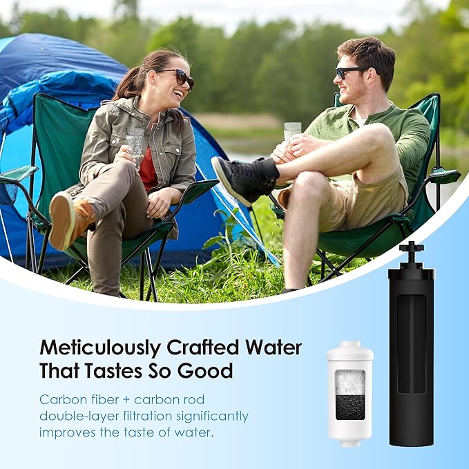 Waterdrop NSF/ANSI 42&372 Standard Gravity Water Filter, Replacement for Berkey® BB9-2® Black Filters & PF-2® Fluoride Filters, Berkey® Gravity Water Filter System and Waterdrop King Tank Series