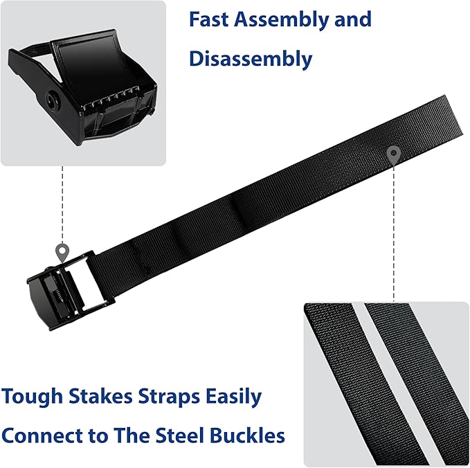 Trampoline Stakes Tent Garden Stake Heavy Duty Trampoline Parts Tent Canopies, Carports,Swing Sets Stake Corkscrew Shape Steel Stakes Anchor Kit,Bonus 4/6 Strong Belt