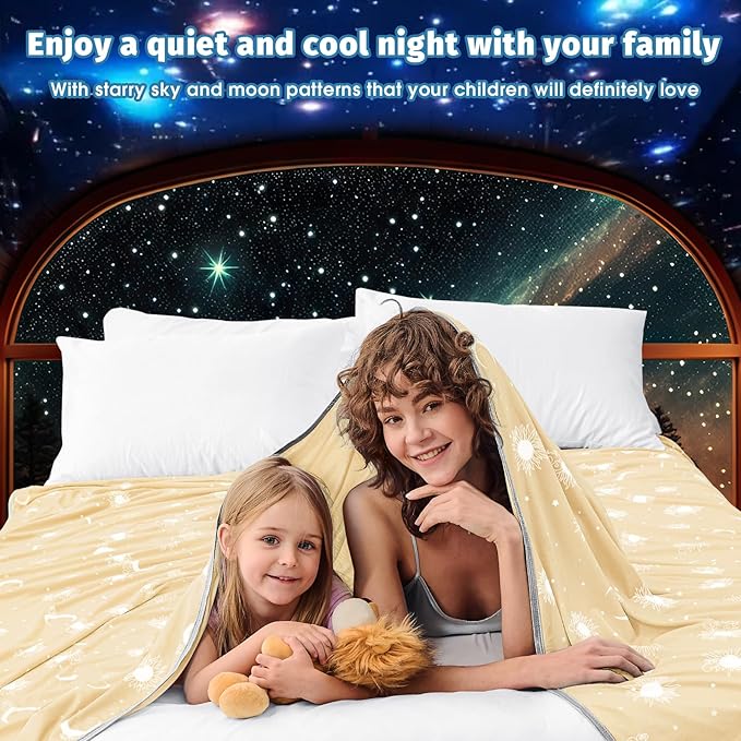 inhand Cooling Blanket King Size (90"x108") - Cooled Blankets for Hot Sleepers Lightweight Breathable Summer Blanket for Sleeping Night Sweats to Keep Cool in The Heat -Beige