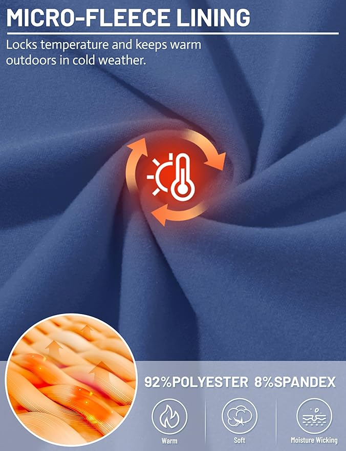 TACVASEN Mens Thermal Fleece Shirt Mock Turtle Neck Base Layer Long Sleeve Athletic Warm Undershirt Winter Running Tops