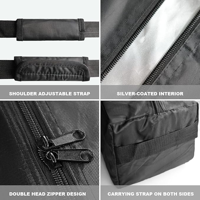 67 Inch Waterproof Umbrella Storage Bag for Outdoor Beach Umbrella bag, Oversized Hammock and Steel Stand With Handles and Zippers,Tent Pole Bag,Travel Sports Equipment Bag,Black