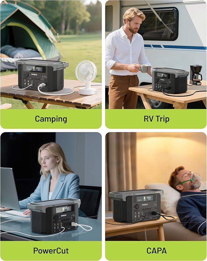 Portable Power Station 600W, 655Wh/182,000mAh Solar Generator with 100W USB-C Output & 120V Pure Sine Wave AC Outlets, Backup Lithium Battery for Outdoors Camping RV Travel Hunting Home Emergency