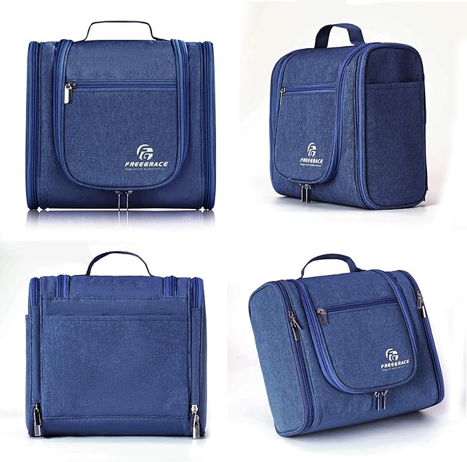 Hanging Toiletry Bag Extra Large Capacity | Premium Travel Organizer Bags For Men And Women | Durable Waterproof Nylon Bathroom, Shower, Makeup Bag For Toiletries, Cosmetics, Brushes