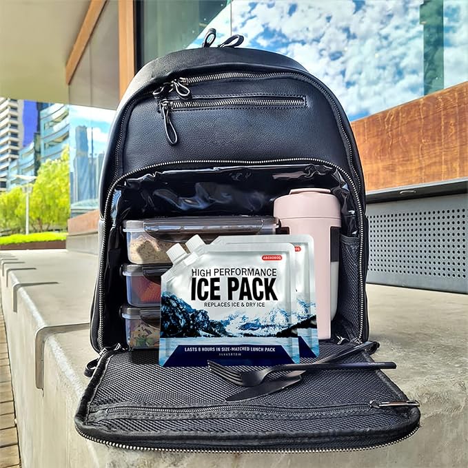 Reusable Ice Packs for Coolers Long Lasting Gel Freezer Packs for Cooler Bag Backpacks, Lunch Box, Cooler Bag, Keeps Food Cold Fresh (Small Set of 4)