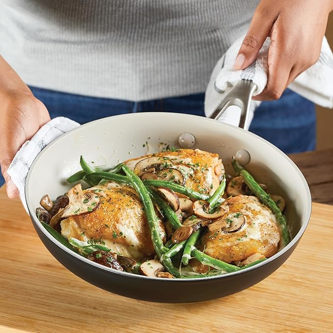 KitchenAid Hard Anodized Ceramic Nonstick Frying Pan/Skillet, 10 Inch - Matte Black