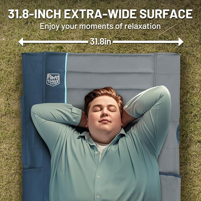 TIMBER RIDGE Extra Wide Heavy Duty Camping Cot for Adult, Easy Set Up Oversized Sleeping Cot with Carry Bag for Camping, Travel and Outdoors, Support up to 450lbs