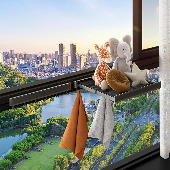 Wall Mounted Drying Rack with Net - Laundry Drying Rack for Shoes, Socks, Underwear - Folding, Retractable, Collapsible