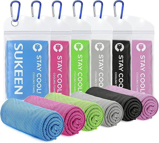 Sukeen Cooling Towel (40"x12"), Ice Towel Sets,Soft Breathable Chilly Towel,Microfiber Towel for Yoga,Sport,Running,Gym,Workout,Camping,Fitness,Workout & More Activities