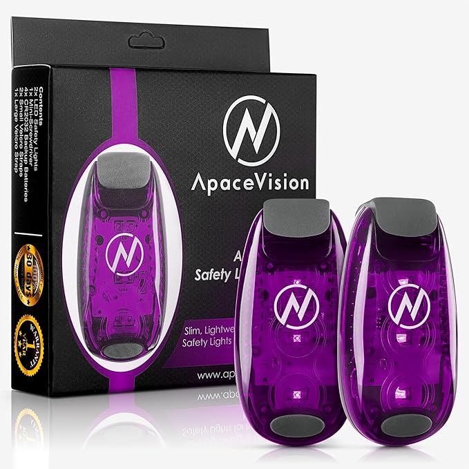 LED Safety Light (2 Pack) - Clip On Strobe/Running Lights for Runners, Dog, Bike, Walking, Boat, Kayak, Stroller and More - High Visibility Accessories for Your Reflective Gear, Bicycle