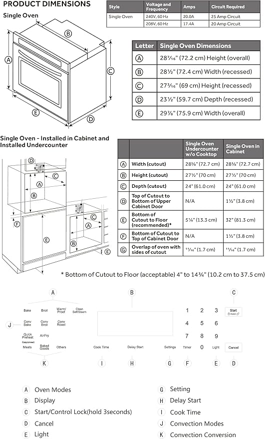 Empava 30" Electric Single Wall Built Oven 10 Cooking Functions with LED Digital Display Convection Fan Touch Control in Stainless Steel EMPV-30WO04, 30IN, Grey