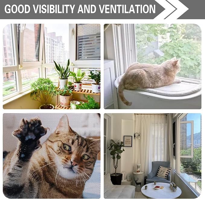 304 Black Stainless Steel Robust & Shielding Window Screen Replacement Mesh Screen, 39IN x 10FT, Perfect for Windows, Doors, Patios & Pets, Mosquito-Proof,Sturdy Screen Mesh Roll (20 Mesh)