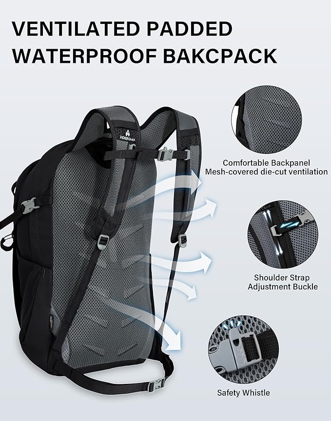 Pioneer Camp Hiking Backpack 22L Small Hiking Hydration Gear Lightweight Camping Backpack Travel Daypack for Women Men