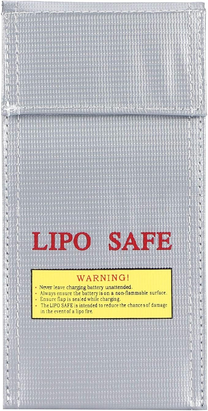 Lipo Battery Guard Bag - Fireproof Explosion Proof Portable Charging Bag With Loop Fastener for Flammable and Explosive Products