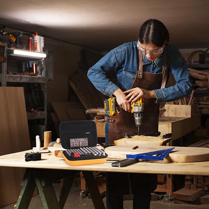 Battery Storage Case for AA AAA Button Cells, Battery Organizer Case, for 3 Batteries Variety Pack 88 Batteries Mesh Bag (Batteries Not Included) (YELLOW)