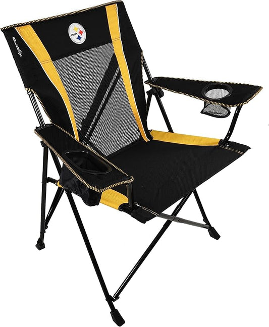 Kijaro Sports Fan Folding Chair, 26" L x 35.5" W x 37" H, Pittsburgh Steelers