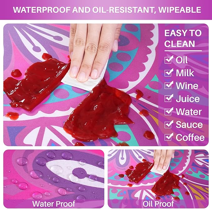 3 Piece 96x30Inch Picnic Table Cover with Bench Covers Fitted Elastic Weather Proof Camping Table Clothes Camp Motorhome Tools Gardening Rv Items Outside Road Trips Must Haves Gift for Adults