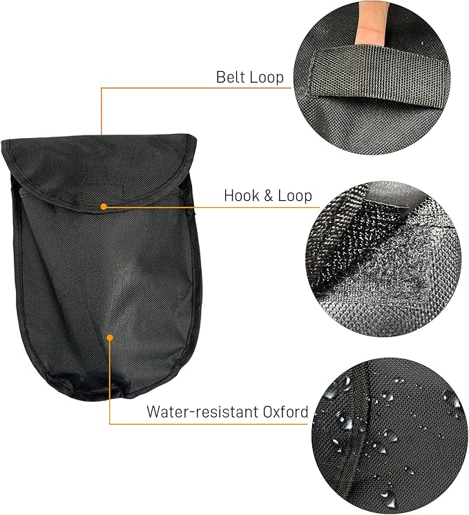 Mini Folding Camping Shovel, Lightweight Portable Small Tactical Survival Shovel, High Carbon Steel Military Shovel Entrenching Tool for Outdoor, Hiking, Digging, Backpacking, Car Emergency, Off Road