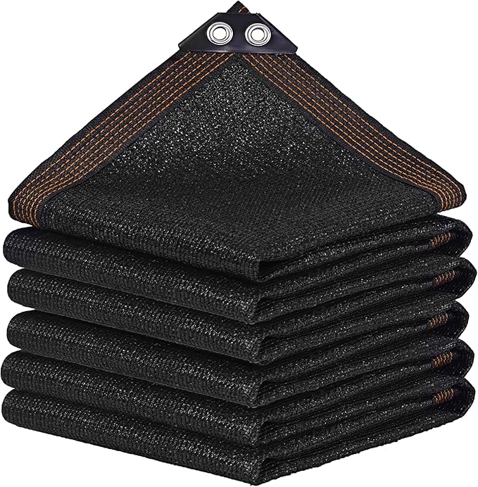 winemana Black Shade Cloth 70%, 8x20 FT Mesh Tarp - Garden Shade for Greenhouse, Patio, Vegetables, Plants Cover and Chicken Coops, Sun Shade Net for Outdoor Protection with Reinforced Grommets