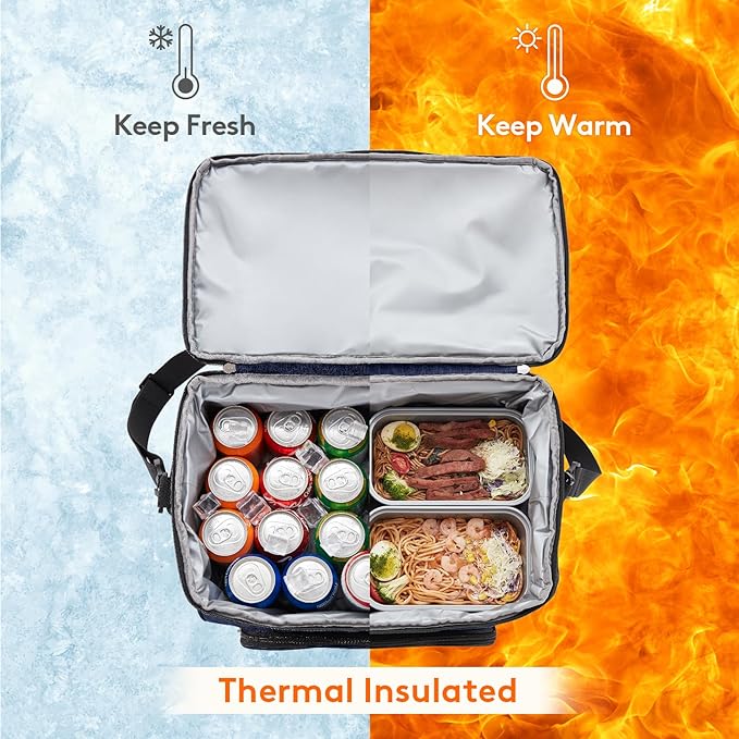 Lifewit Large Cooler Bag Insulated Lunch Bag Lightweight Portable Cool Bag Double Layer for Picnic, Beach, Work, Trip