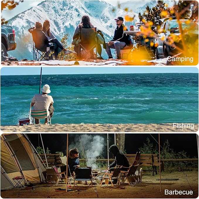 2 Pcs Animal Pattern Camping Chair,Folding Backpacking Lightweight Beach Chair w/Cup Holder,Mesh Side Pocket,Carry Bag,Portable Lawn Chair for Adults Family Outdoor Parties,Hiking,Giraffes