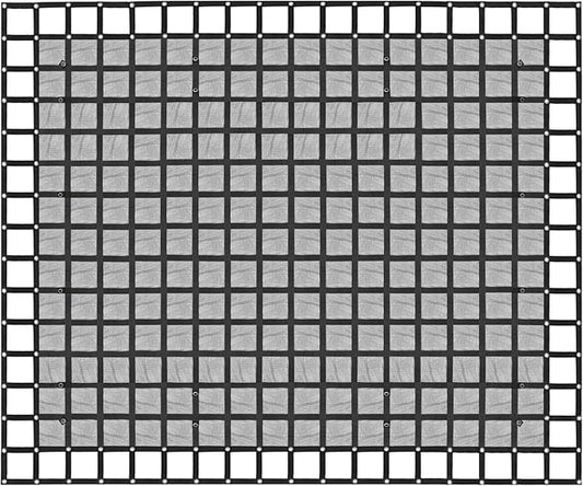 Heavy Duty 120" x 144" Truck Bed Cargo Net with Adjustable Cam Buckles & S-Hooks & Cross Strap,10' x 12' Cargo Net with 1500LBS Capacity for Pickup Truck Bed Trailer SUV Jeeps