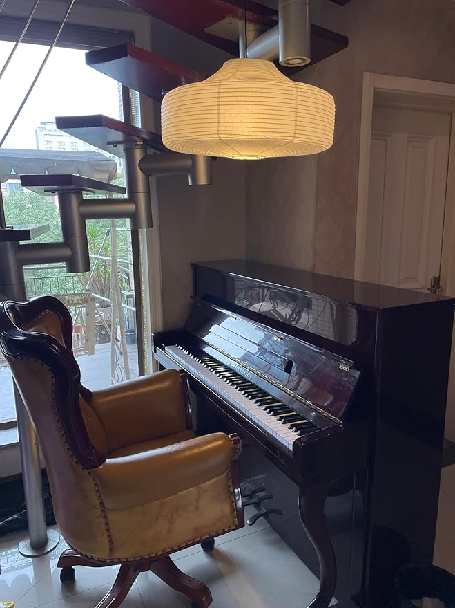 White Large Ceiling Paper Lanterns Shade(50cm,19.69"), Rice Paper Lights Lamps, Vintage Chinese/Japanese Pendant Lantern Lamps, Hanging Paper Lamp Shade for Living Room,Wedding,Bedroom