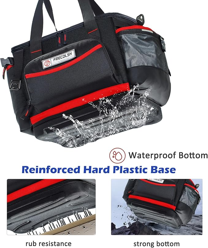 Large Grill Caddy with Lid with Adjustable Dividers, BBQ Outdoor Organizer Bag, Picnic Camping Utensil Caddy, Tailgating Essentials, Grill Gifts for Father's Day