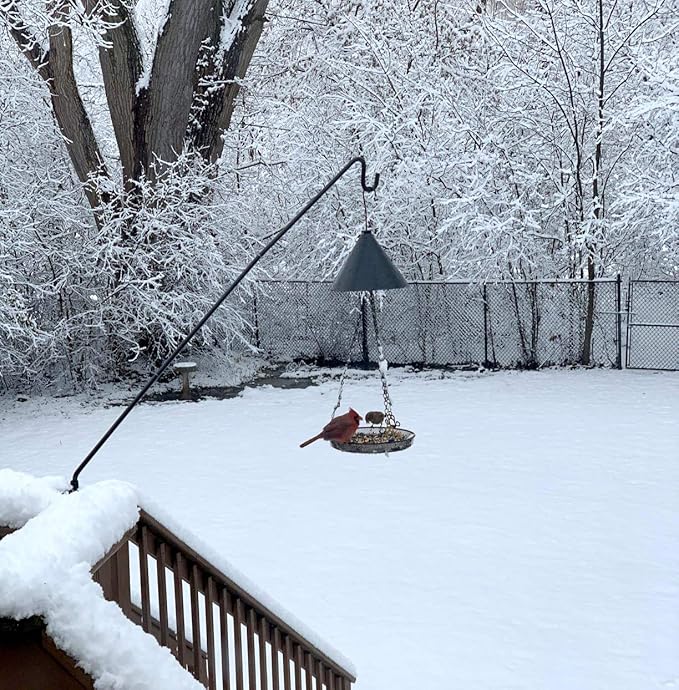 MIXXIDEA 2 Pack Heavy Duty Extensible Adjustable Deck Hooks for Hanging Bird Feeders, Plants, Suet Baskets, Wind Chimes, Lanterns