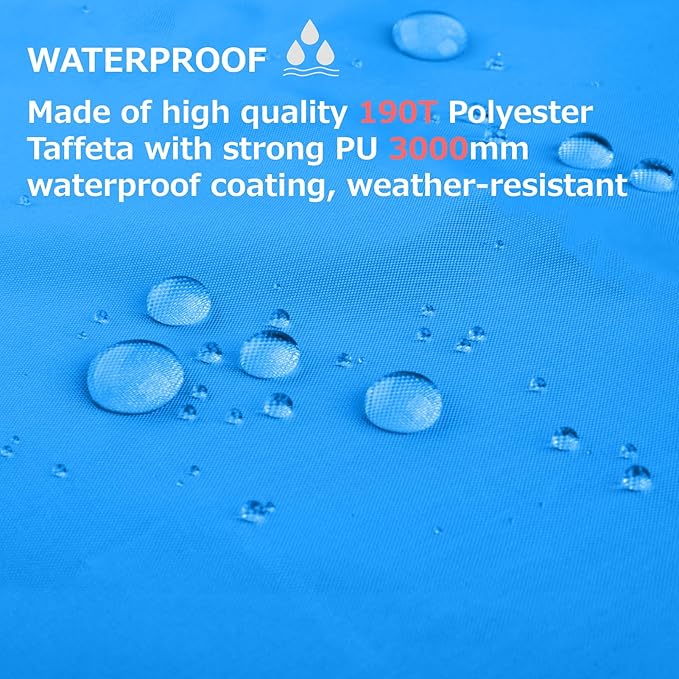 Azarxis Waterproof Camping Tent Tarp Hammock Rain Fly Footprint Ground Cloth Shelter Sunshade Beach Picnic Blanket Mat for Outdoor Camping Park Lawn